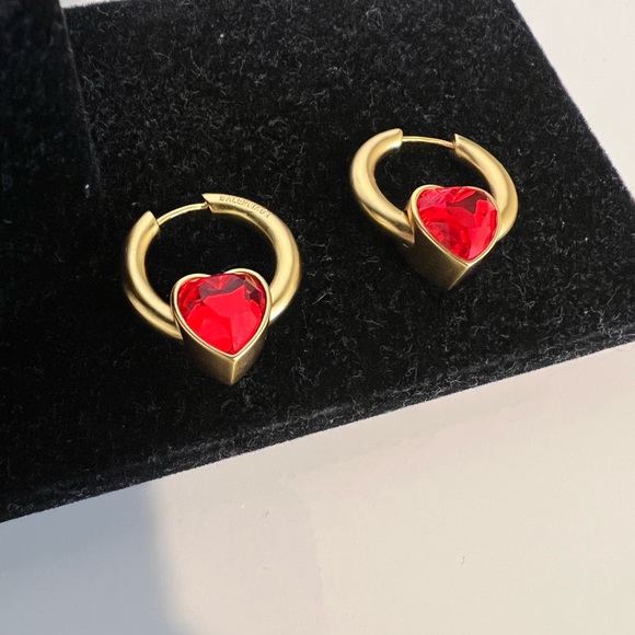 Balenciaga Force Heart Earrings - Picture 10 of 10